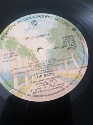 The Band The Last Waltz Complete Nrm Vinyls uk 1978 warner bros 7