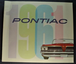 1961 Pontiac Lg 28pg Prestige Brochure Bonneville Catalina Star Chief Ventura 61