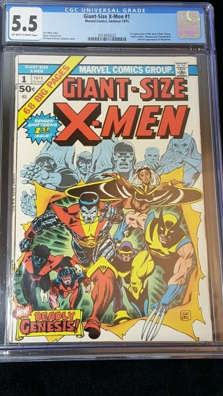 Giant - Size X - Men 1 Cgc 5.  5 First Storm,  Colossus,  Xmen 2nd Wolverine