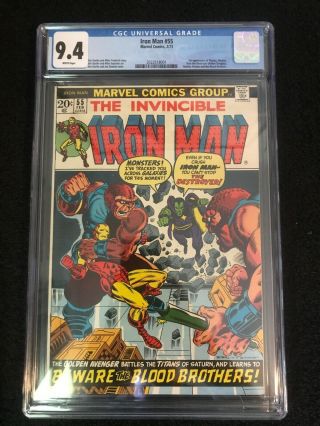 Iron Man 55 Cgc 9.  4 White Pages Avengers Endgame Thanos