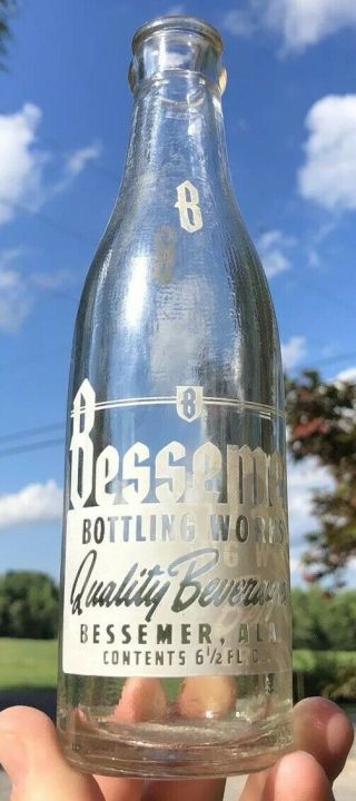 Rare Acl Bessemer Bottling Soda Bottle Alabama Ala