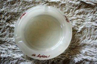 Vintage Pearl Lager Milk Glass Beer Ashtray 4 1/2 Inch