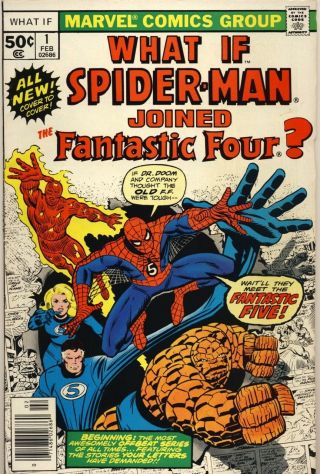 What If 1 1977 Vf - Spider - Man Joined The Fantastic Four