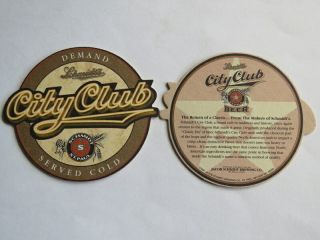 Beer Coaster Jacob Schmidt Brewing City Club St Paul,  Minnesota Closed