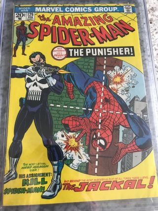 Spider - Man 129 CGC 7.  5 Marvel 1974 1st Punisher & Jackal Not CBCS PGX 5