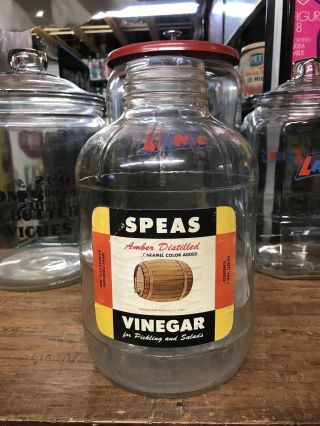 Vintage Speas Vinegar Jar Jug Bottle 1 Gallon White House