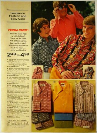 1972 Vintage Paper Print Ad Mens Fashion Floral Body Shirt Rib Knit Underwear