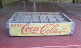 Vintage 1963 Wood Coke Coca Cola 24 Bottle Case Wooden Crate Chattanooga Tn.