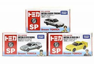 Tomica Initial D Initial D Fd3s Rx - 7ae86 Trueno Treno S13 Silvia Total Three Set