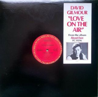 David Gilmour Love On The Air Usa 12 " Demo Single (1984) Pink Floyd Solo