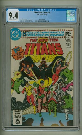 Teen Titans 1 (cgc 9.  4) Ow/w Pages; George Pérez; Dc Comics; 1980 (c 24196)