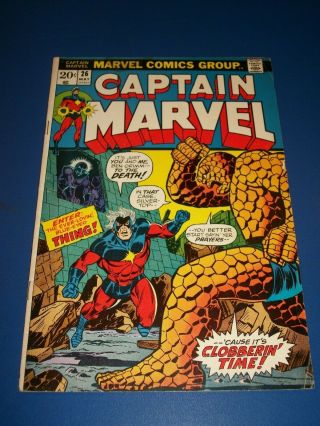Captain Marvel 26 Bronze Age Jim Starlin 1st Thanos Cover Key 1st Lady Death