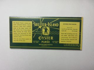 Old Oyster Can Advertising Sign=long Island=mint