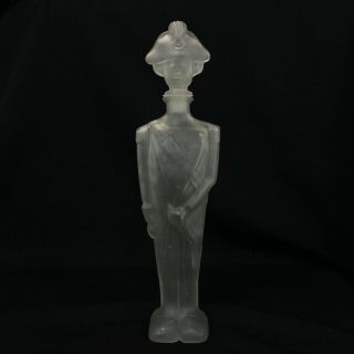Vintage Soldier Shaped Frosted Glass Stopper Bottle 452