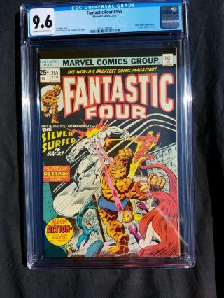 Fantastic Four 155 Cgc 9.  6 (feb 1975) Silver Surfer And Doctor Doom Appearance