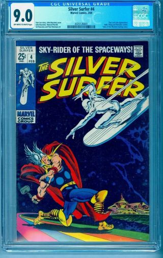 SILVER SURFER 4 CGC 9.  0 BRIGHT COLORS NO MARKS OR STAMPS UNPRESSED SEE OUR 1 2