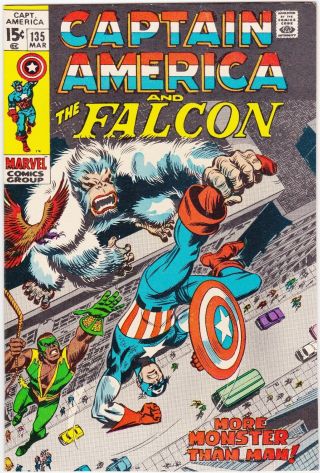 Captain America 135 (1971) Nm - Stan Lee & Gene Colan 1st Erik Gorbo Romita