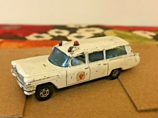 Very Rare Vintage Lesney Matchbox No 54 S&s Cadillac Ambulance Superfast Wheels