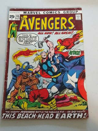 Avengers 93 1971 Marvel Comics