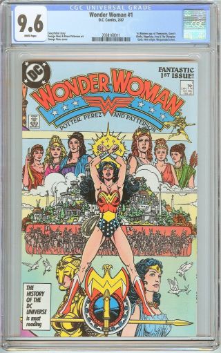 Wonder Woman 1 Cgc 9.  6 White Pages (1987) 2038160011