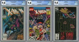 1990 Uncanny X - Men 266,  Annual 14 And Gambit 1 Cgc 9.  8