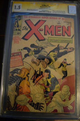 X - Men 1,  Cgc 1.  5,  Signed By Stan Lee