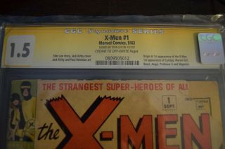 X - Men 1,  CGC 1.  5,  signed by Stan Lee 2