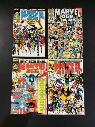 Marvel Age Annual 1 - 4 Comic Books Full Series Art Adams Fred Hembeck Avengers