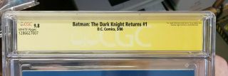 BATMAN: THE DARK KNIGHT RETURNS 1 - CGC Grade 9.  8 - Signed by Miller/Janson 4