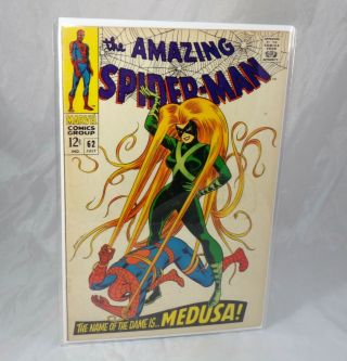 Marvel Comics 1968 Spider - Man 62 Comic Book Inhumans Medusa 6.  5 To 7.  0