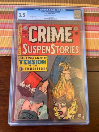 Crime Suspenstories 22 Cgc 3.  5 - E.  C.  Comics - Classic Decapitation Cover - Ow/white