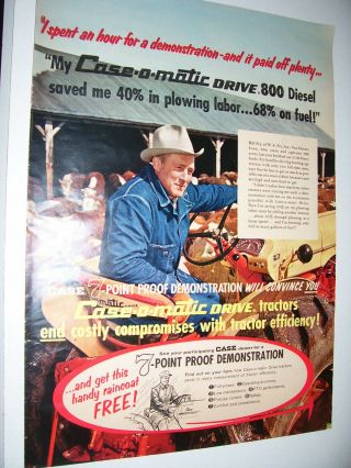 Vintage Ji Case Advertising - 200 - 900 Tractors & Implements - 1959