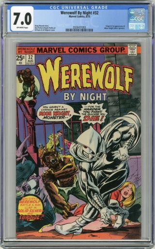 1975 Werewolf By Night 32 Cgc 7.  0 1st Moon Knight
