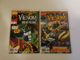 Venom: Sign Of The Boss 1 & 2 Complete Set Ghost Rider Vs Venom Marvel 1997