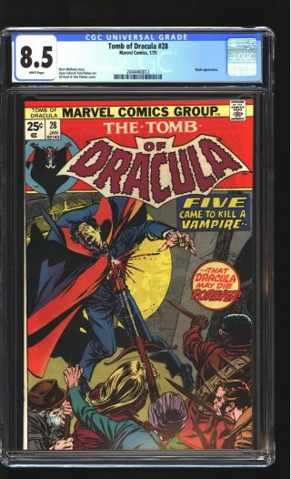 Tomb Of Dracula 28 Cgc 8.  5 Vf,  Blade Appearance Gil Kane Cover Marvel 1975