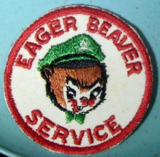 Vintage Circa 1964 Eager Beaver Patch Cities Service Gas Station Pre - Citgo