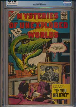 CHARLTON COMICS MYSTERIES OF UNEXPLORED WORLDS 27 1961 CGC 8.  0 ONLY 1 ON CENSUS 2