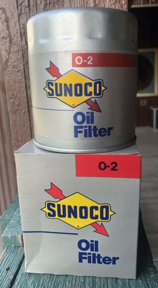 Vintage Sunoco Oil Filter Old Stock Box Rare Colors