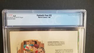 FANTASTIC FOUR 52 • CGC 6.  5 • 1ST BLACK PANTHER • WHITE PGS • AVENGERS END GAME 5
