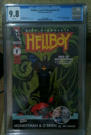 Hellboy Seed Of Destruction 3 Cgc 9.  8 Mike Mignola