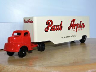 Vintage Early Ralstoy Ford Tractor Trailer Toy Truck Paul Arpin Van Lines Rare