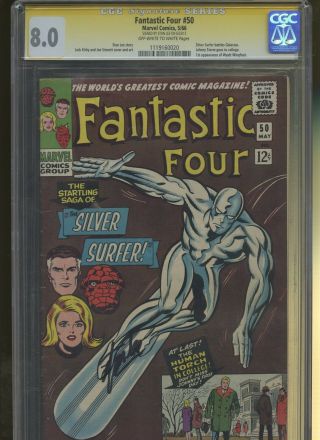 Fantastic Four 50 Cgc 8.  0 | Marvel 1966 | Signed By Stan Lee.  1st Wyatt Wingfoot