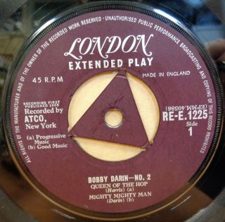 BOBBY DARIN NO.  2 OG UK TRI - CENTRE PLUM LONDON RECORDS 7 