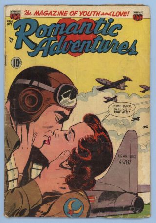 Romantic Adventures 26 Gd,  Pre - Code Air Force Pilot Romance Acg Comic 1952