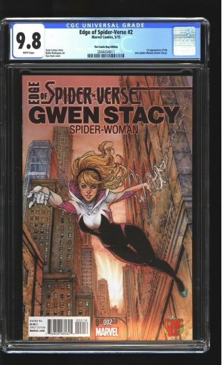 Edge Of Spider - Verse 2 Cgc 9.  8 Nm/mint 1st Spider - Gwen Comic Bug Variant Cover