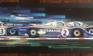 Vintage Rothmans Porsche Racing Print 10 - 1/2” X 4” 3