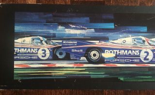 Vintage Rothmans Porsche Racing Print 10 - 1/2” X 4” 4