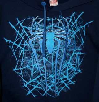 Marvel Comics The Spider - Man Blue Hoodie Hooded Sweat Shirt 2xltags