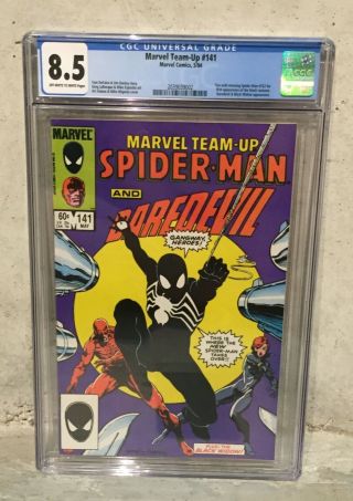 Marvel Team - Up 141 Cgc 8.  5 First Spider - Man In Black Costume