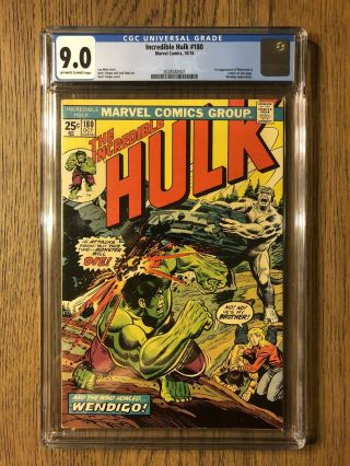 The Incredible Hulk 180 Cgc 9.  0 1st Wolverine In Cameo
